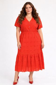 Picture of CURVY GIRL COTTON  BOHEMIAN DRESS.